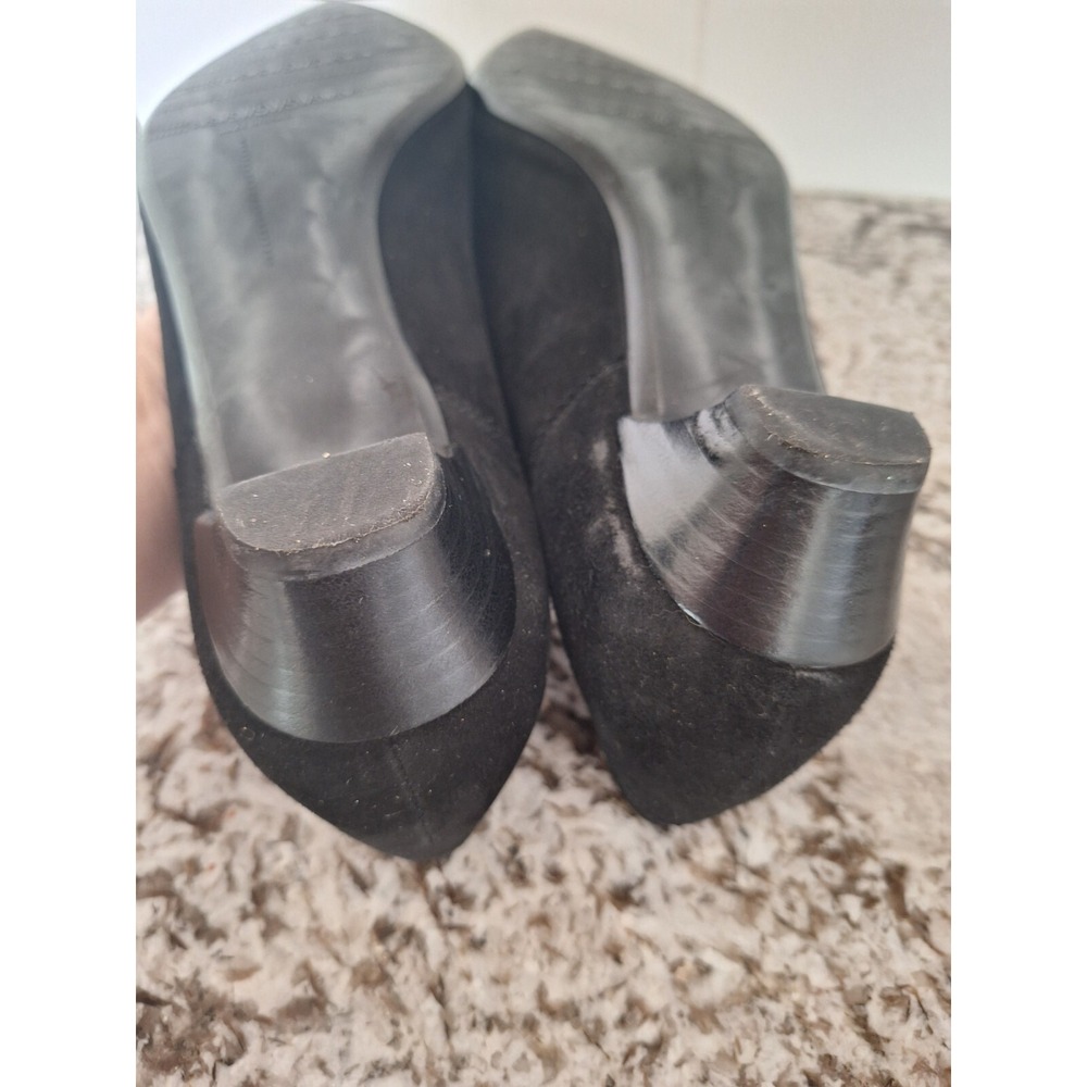 STUART‎ WETZMAN Black Pointy Toe Suede WINGER Pumps With Bow Size 9 M - Picture 10 of 10